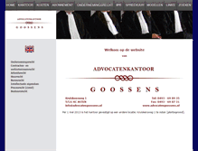 Tablet Screenshot of advocatengoossens.nl